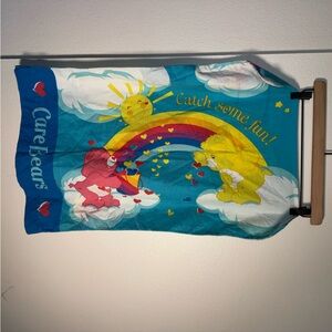 VINTAGE CARE BEARS 93  "Catch Some Fun" Rainbow double sided cotton pillow case